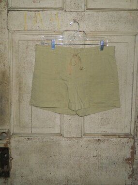 Theory Linen Blend Drawstring Cuff Shorts Womens Sz 8 (FF-2)